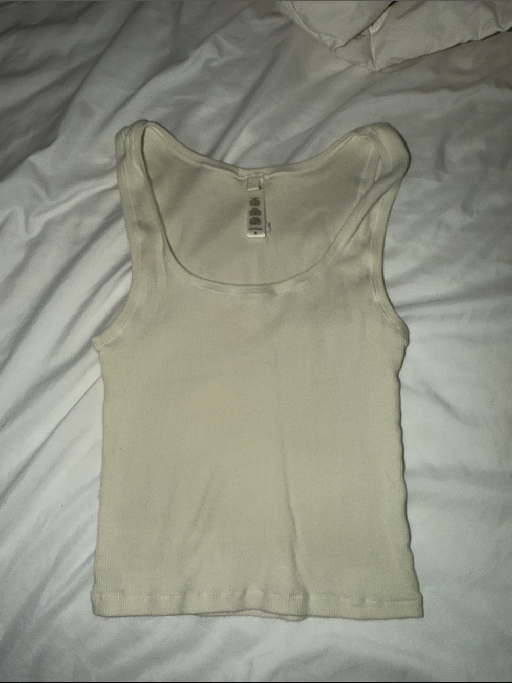 SKIMS Ribbed Cream Tank Top